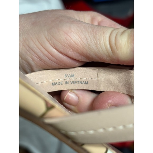 Tory Burch Miller Geometric Logo Thong Sandals Women's Size 8.5 M Nude Blush - Picture 2 of 16